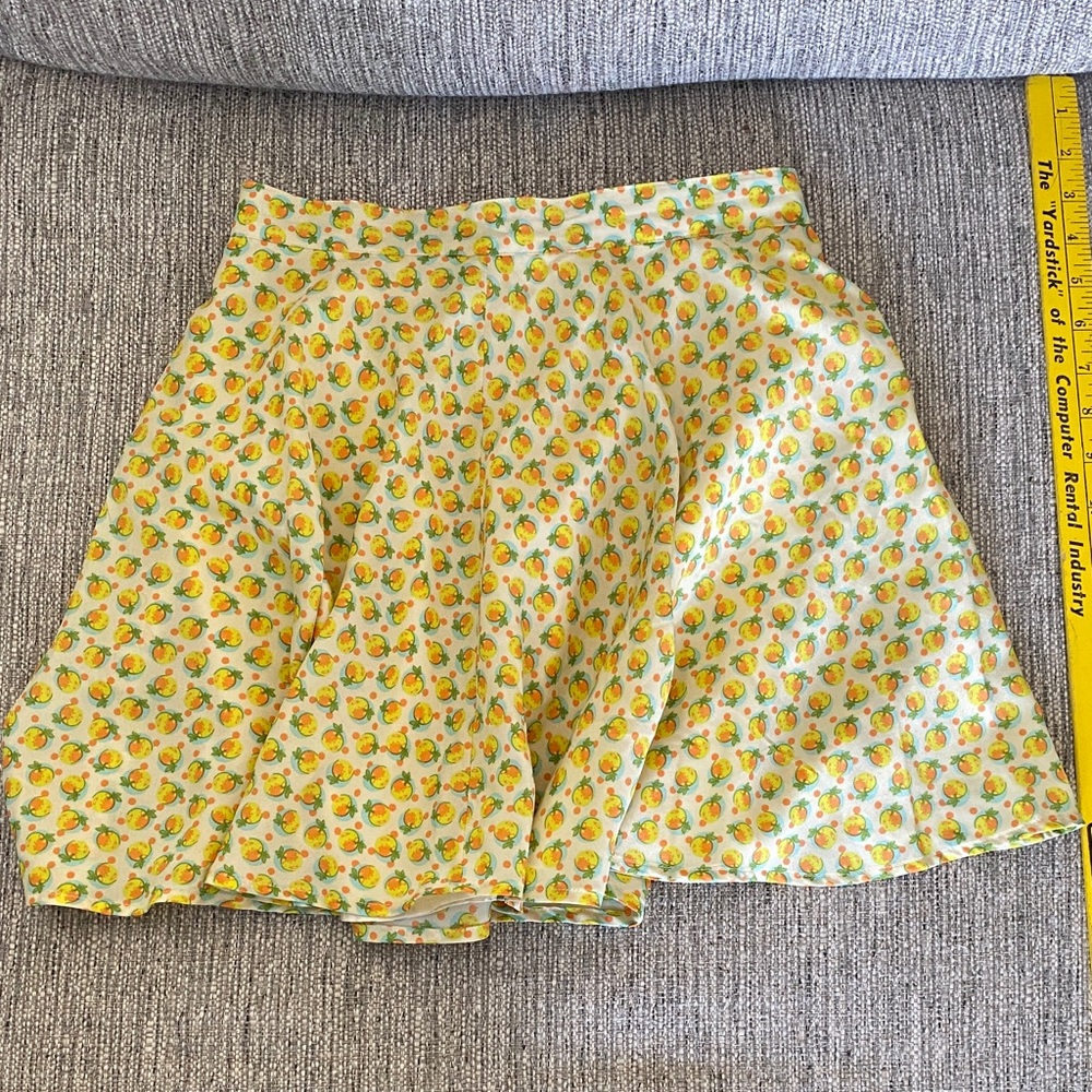 Forever 21 Floral Yellow Skirt